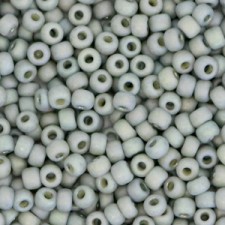 Miyuki rocailles Perlen 8/0 - Opaque glazed frosted rainbow cadet grey 8-4705